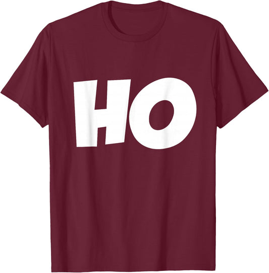 Ho Ho Ho Christmas Shirt Ho Shirt Matching Holidays T-Shirt - T-Shirt | Maroon