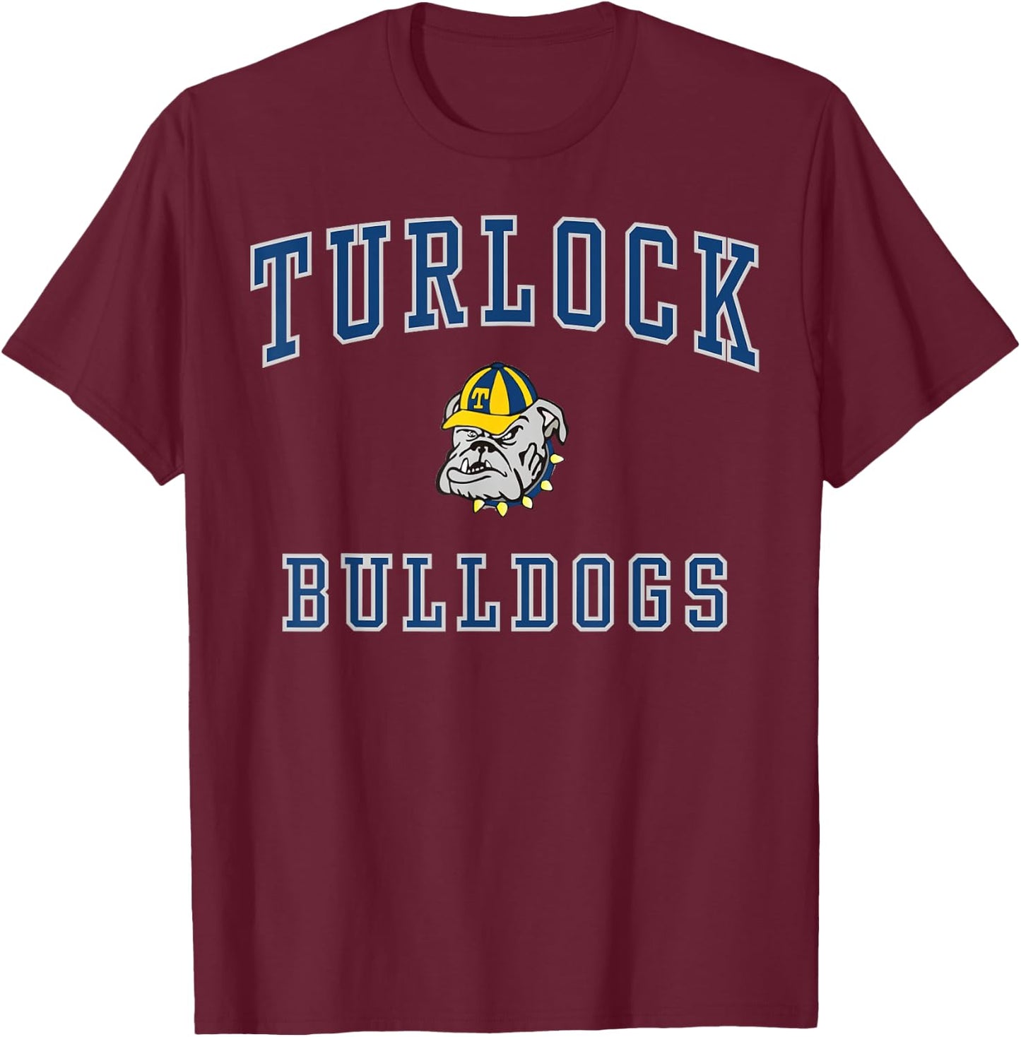 Turlock High School Bulldogs C1 T-Shirt - T-Shirt | Maroon