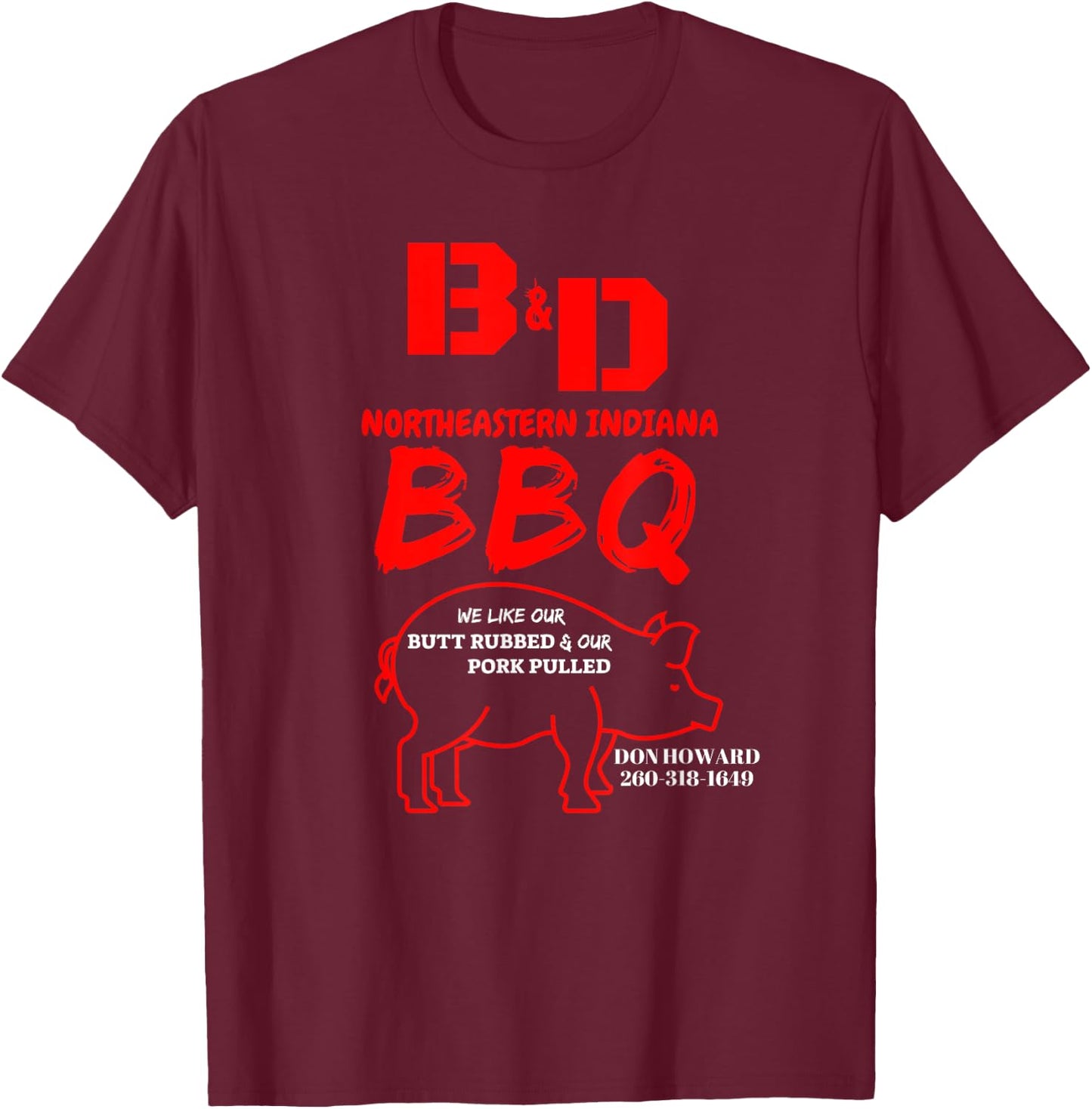 B&D BBQ , Grill Masters for Hire T-Shirt - T-Shirt | Maroon
