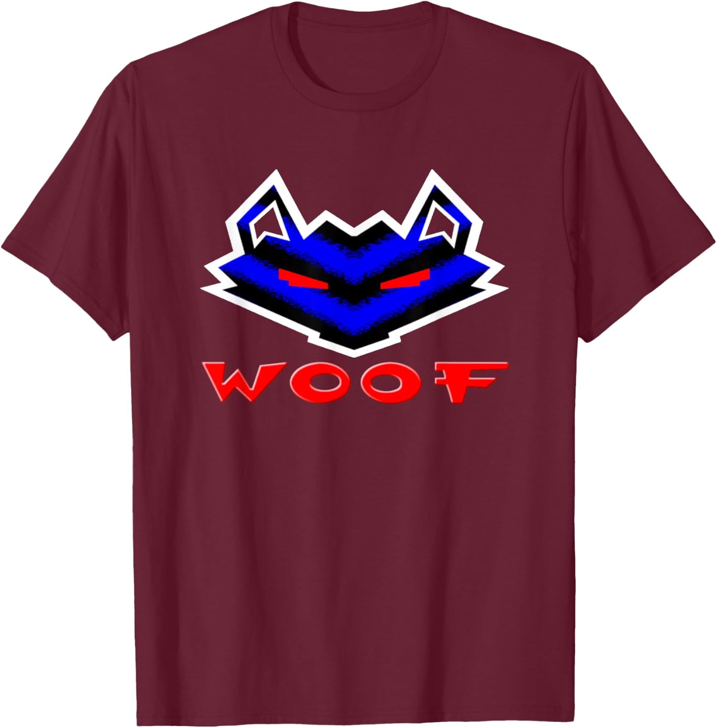 Woof Gay Leather Wolf Fetish Gift, Muscle Men Pup Play Kink T-Shirt - T-Shirt | Maroon