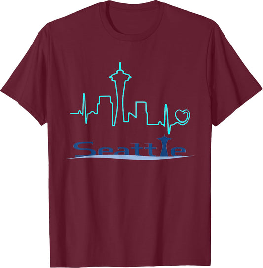 Seattle Space Needle T-Shirt - T-Shirt | Maroon