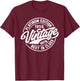 Born in 1956 Platinum Edition Simple Vintage Birthday Gifts T-Shirt - T-Shirt | Maroon