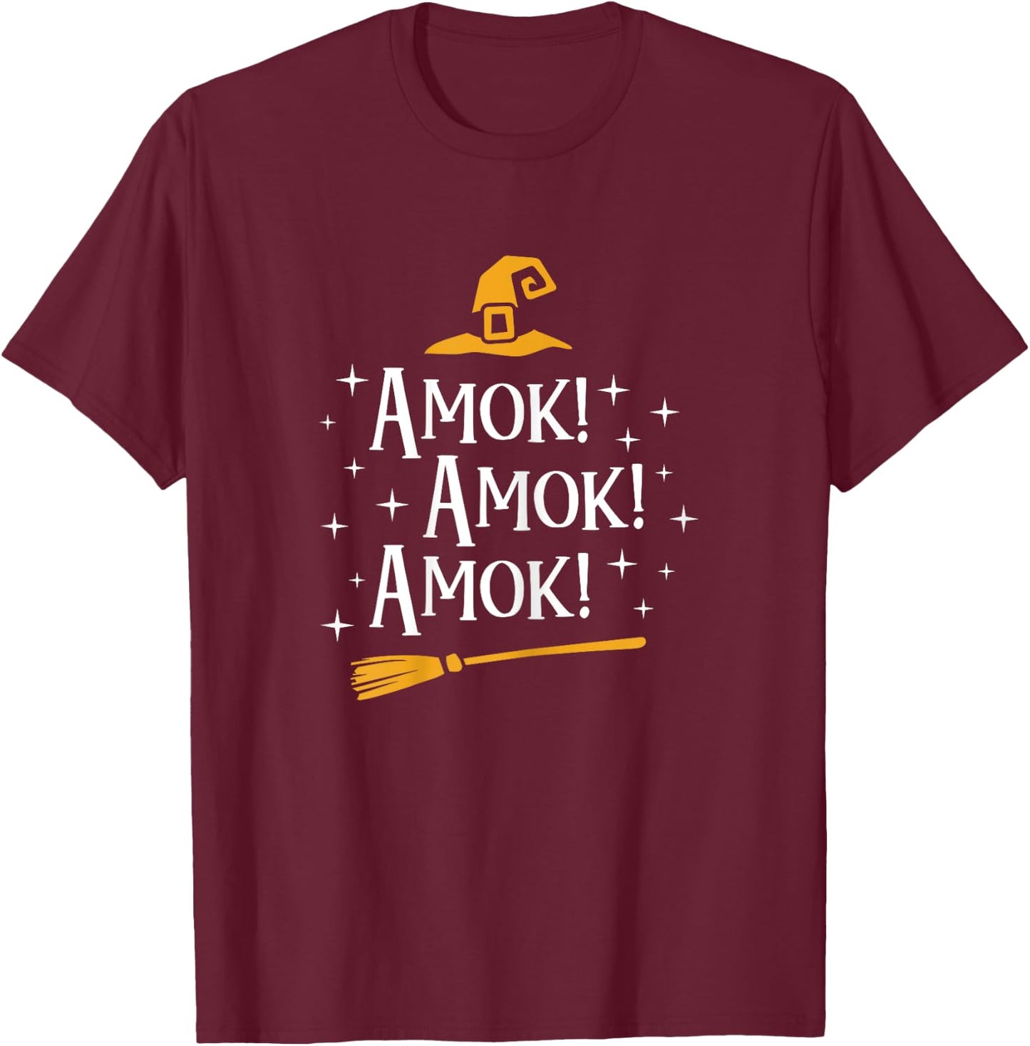 Amok Amok Amok T Shirt Cute Costume Idea Sisters Halloweens T-Shirt - T-Shirt | Maroon