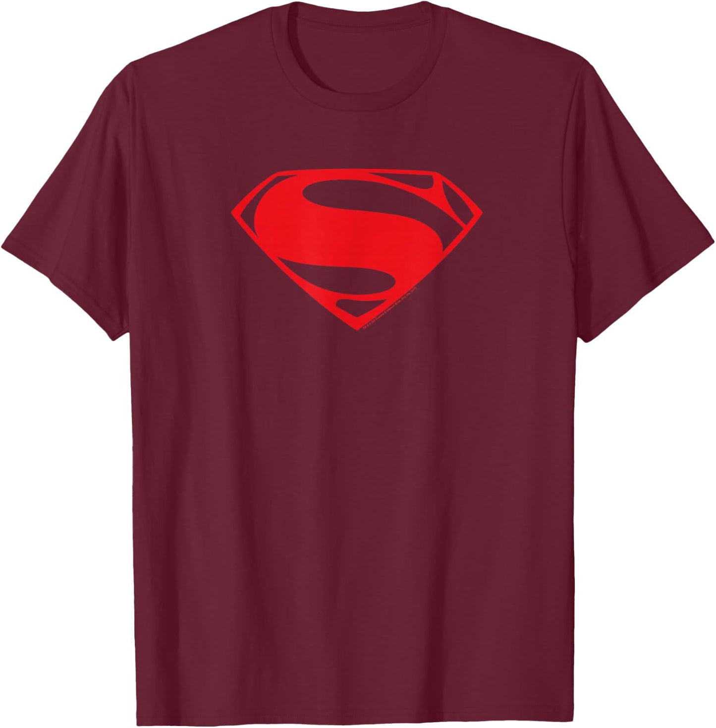 Superman Man of Steel Red Glyph T-Shirt - T-Shirt | Maroon