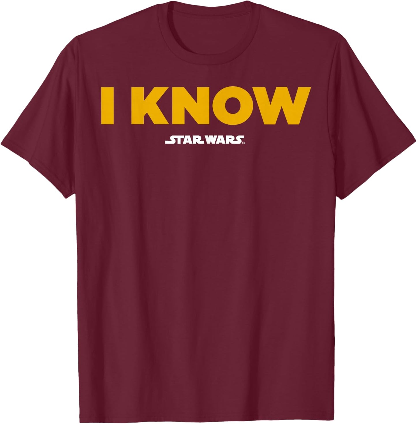 Star Wars Han Solo I Know Graphic T-Shirt - T-Shirt | Maroon