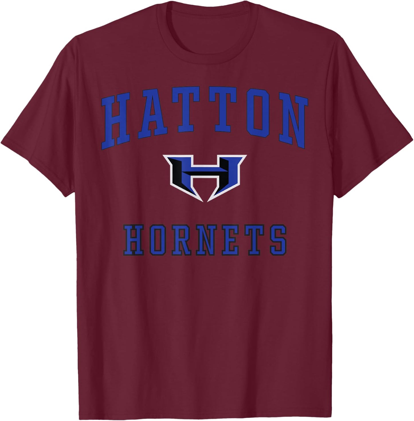 Hatton High School Hornets C1 T-Shirt - T-Shirt | Maroon
