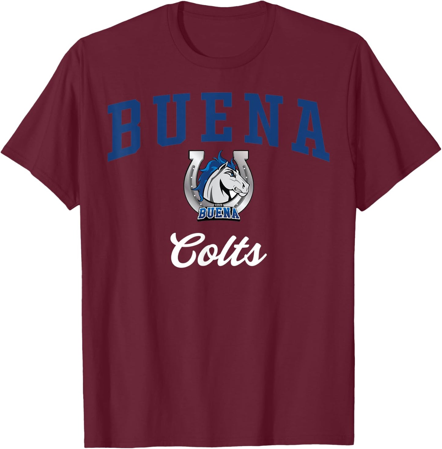 Buena High School Colts C3 T-Shirt - T-Shirt | Maroon