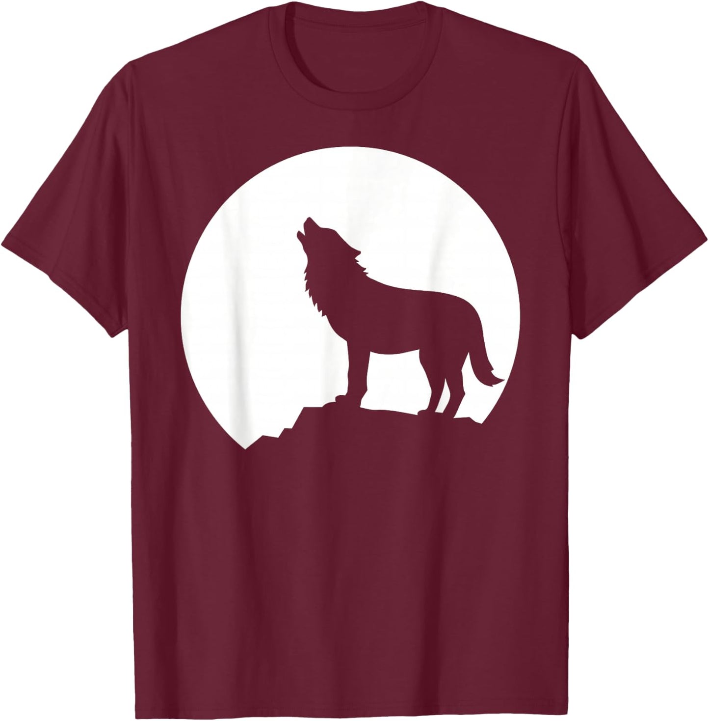Wolf Moon T-Shirt - T-Shirt | Maroon