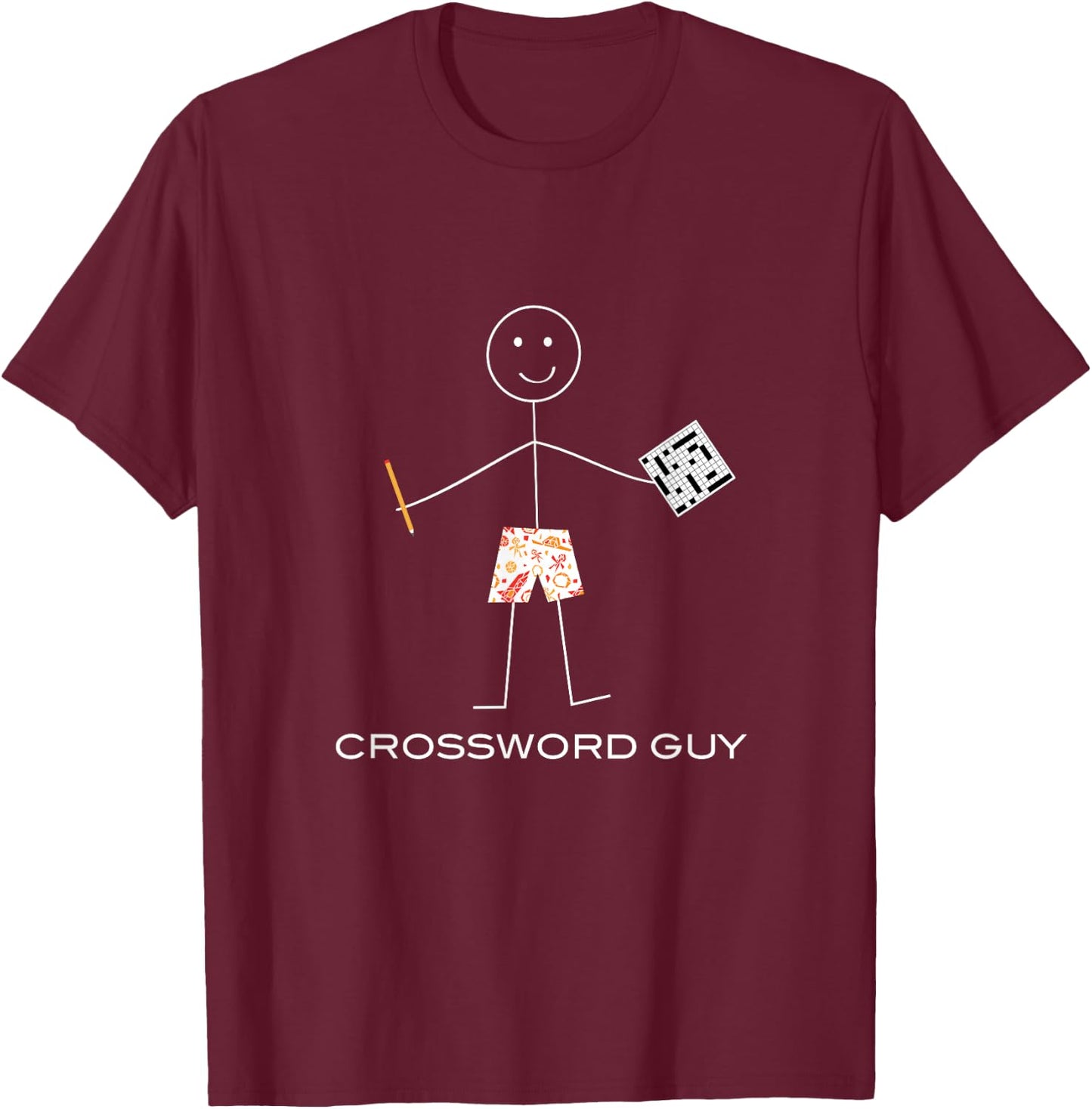 Funny Crossword Puzzle, Boys Game Gifts T-Shirt - T-Shirt | Maroon