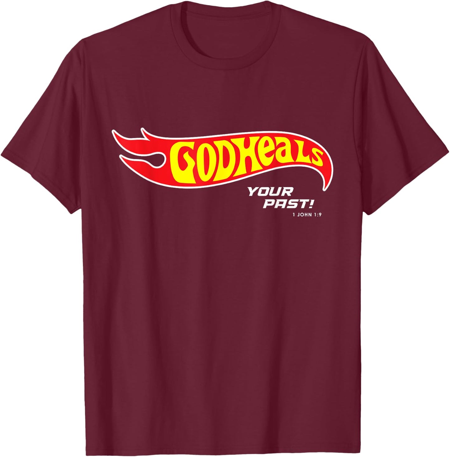Christian Christmas gifts bible verse scriptures God Heals T-Shirt - T-Shirt | Maroon