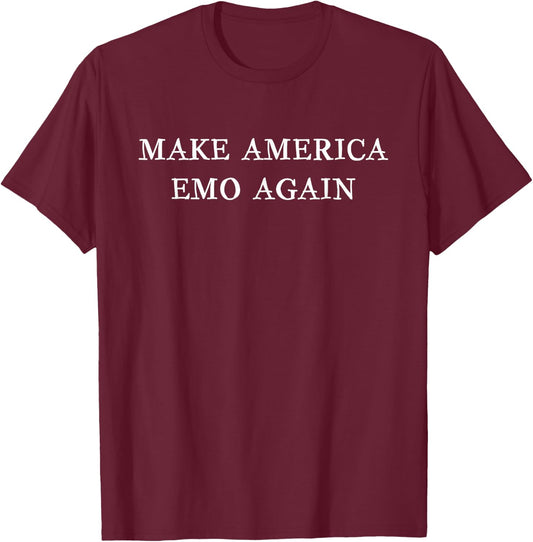 Make America Emo Again Goth T-Shirt - T-Shirt | Maroon