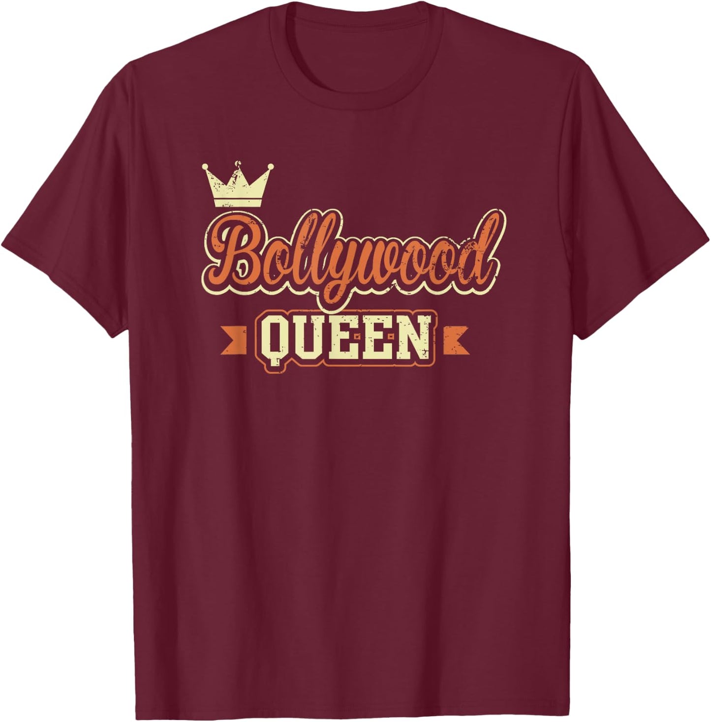 Bollywood Queen Funny Indian Hindi Movie Dance Cute T-Shirt - T-Shirt | Maroon