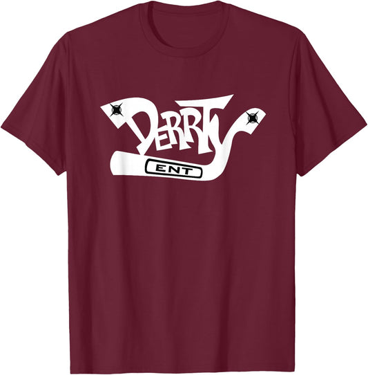 Nelly Derrty Entertainment with White Logo Derrty ENT T-Shirt - T-Shirt | Maroon