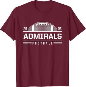 Admirals Danville Football 2025 HS T-Shirt - T-Shirt | Maroon