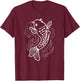 Koi Fish Graphic Art Japanese Pond Carp T-Shirt - T-Shirt | Maroon