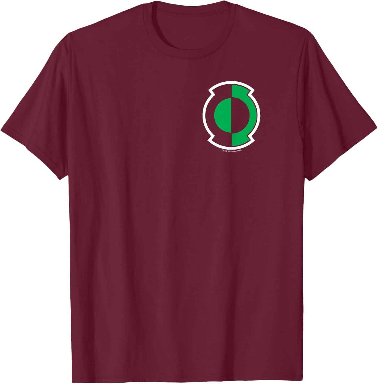 DC Comics Green Lantern Kyle Rayner Logo - Women's -Adults Black Short Sleeve Classic Fit - Small T-Shirt - T-Shirt | Maroon