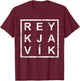 Stylish Reykjavik Iceland T-Shirt - T-Shirt | Maroon