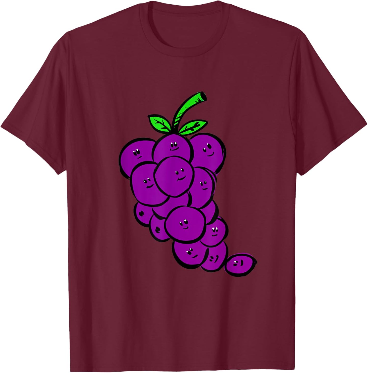 Funny Purple Grapes Vine Vineyard Fruit Gift T-Shirt - T-Shirt | Maroon