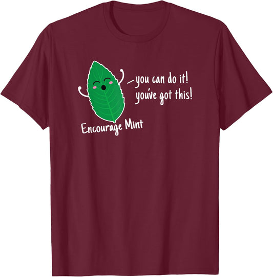 Encourage Mint Funny Cooking T Shirt T-Shirt - T-Shirt | Maroon