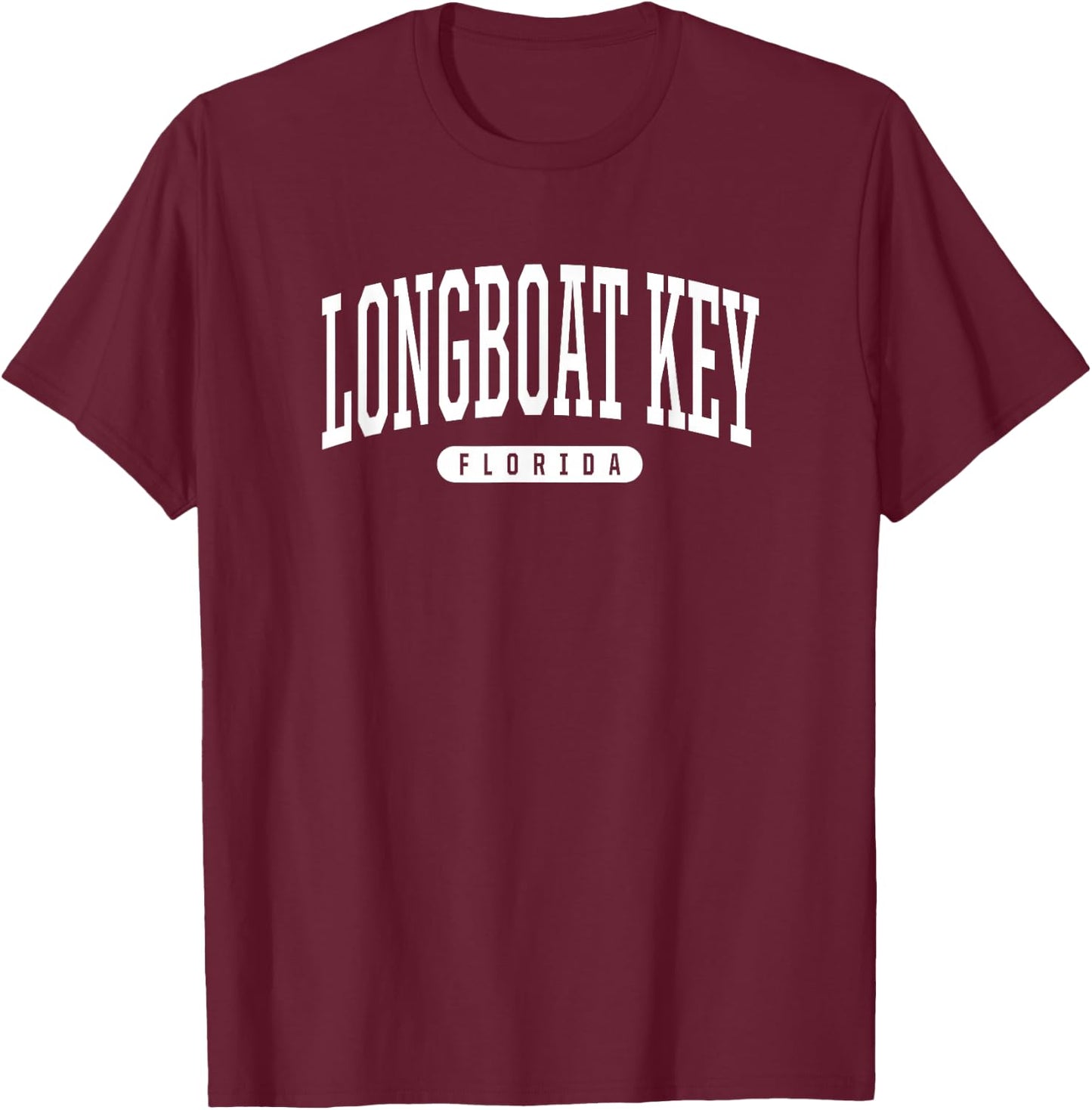 Longboat Key Florida Vacation College Style FL USA T T-Shirt - T-Shirt | Maroon