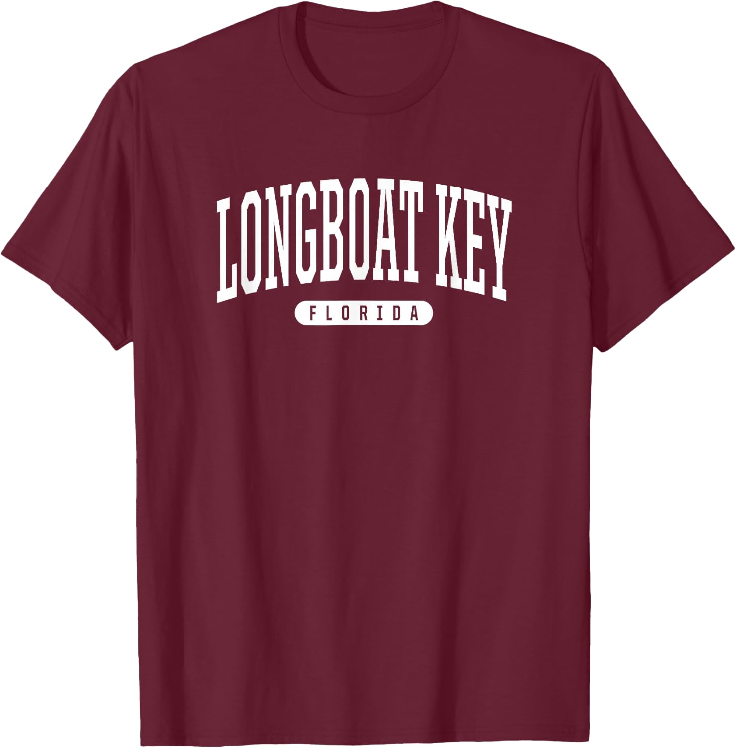 Longboat Key Florida Vacation College Style FL USA T T-Shirt - T-Shirt | Maroon