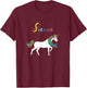 Sienna Personalized First Name Unicorn T-Shirt - T-Shirt | Maroon