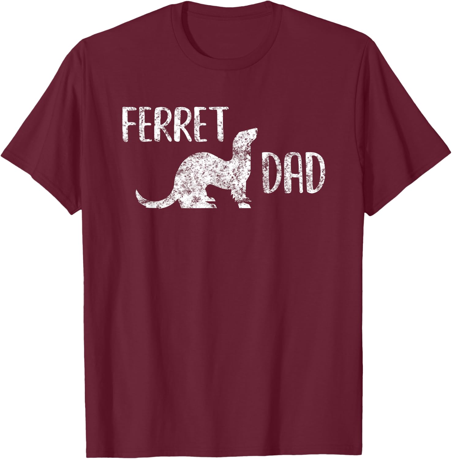 Ferret Dad Gift Men and Boys with Pet Ferrets T-Shirt - T-Shirt | Maroon