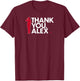 Alex Morgan - Thank You, Alex - United States Women's Soccer T-Shirt - T-Shirt | Maroon