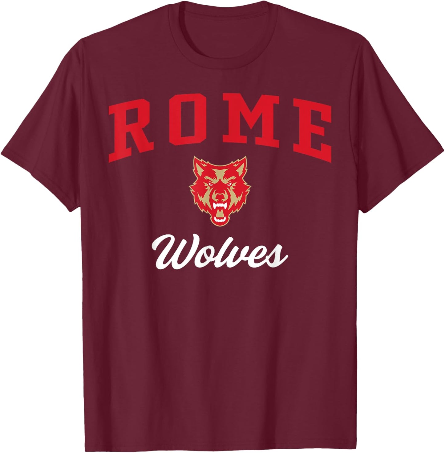 Rome High School Wolves C3 T-Shirt - T-Shirt | Maroon