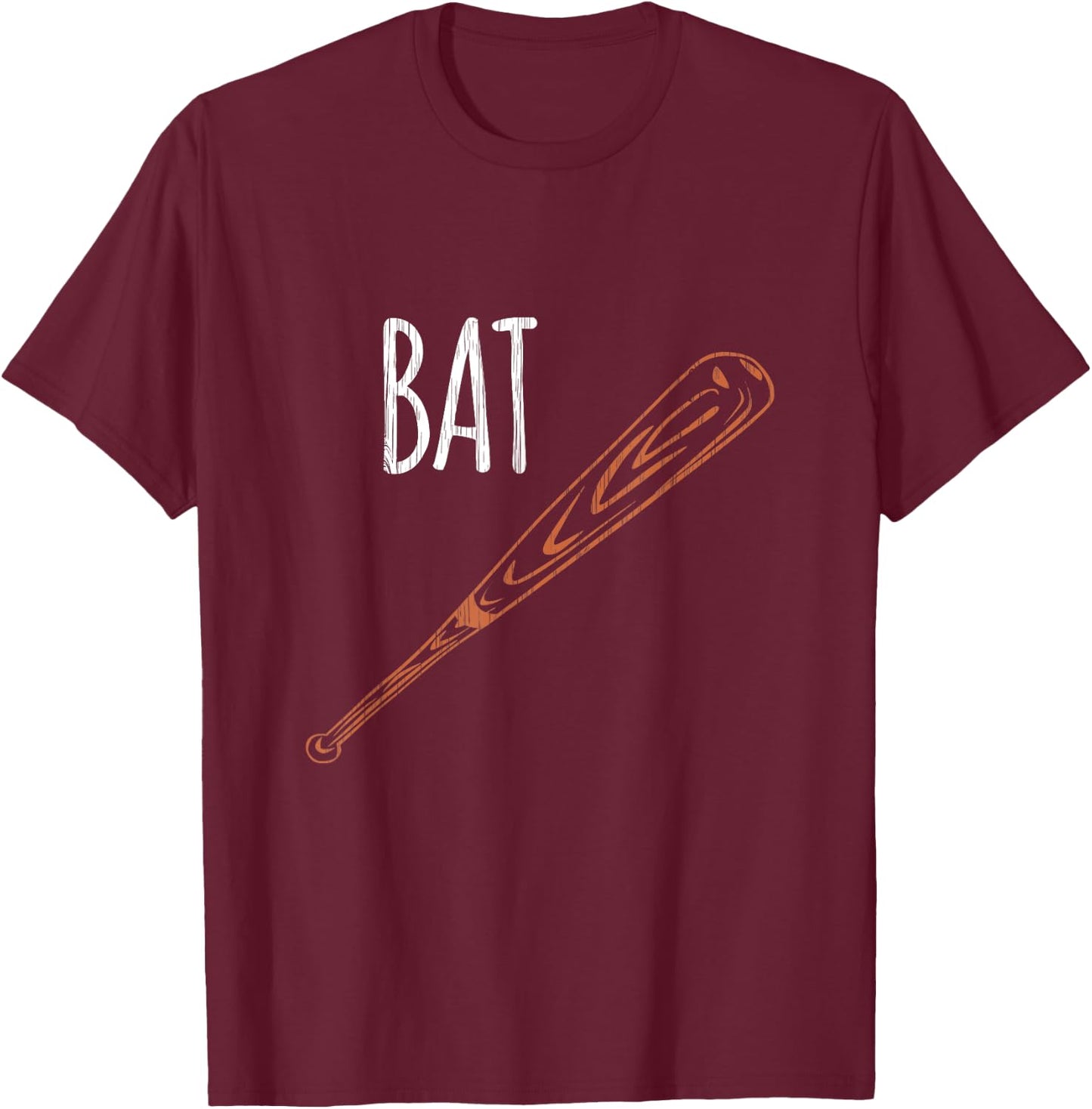 Halloween Couple Costume Shirt Baseball Bat T-Shirt - T-Shirt | Maroon