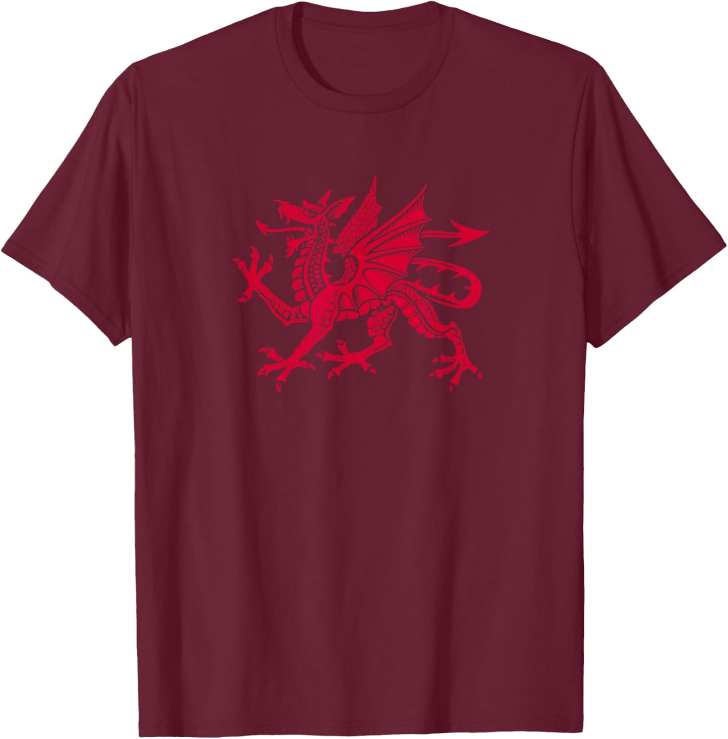 Wales Cymru Red Dragon Welsh Flag Shirt T-Shirt - T-Shirt | Maroon