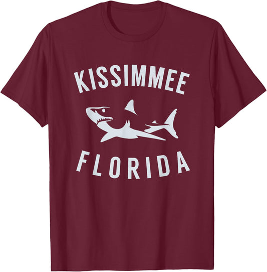 Kissimmee Florida T Shirt Shark FL Souvenirs T-Shirt - T-Shirt | Maroon