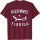 Kissimmee Florida T Shirt Shark FL Souvenirs T-Shirt - T-Shirt | Maroon