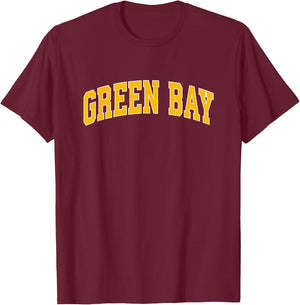 Green Bay - Throwback Design Print - Classic T-Shirt - T-Shirt | Maroon