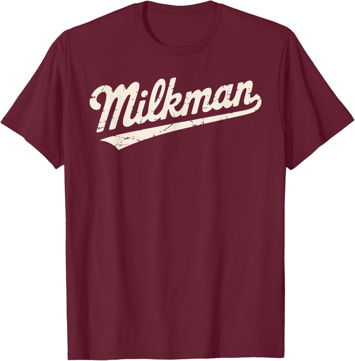 Best Milkman Costume Boys Dad Milk Man Milkman T-Shirt - T-Shirt | Maroon