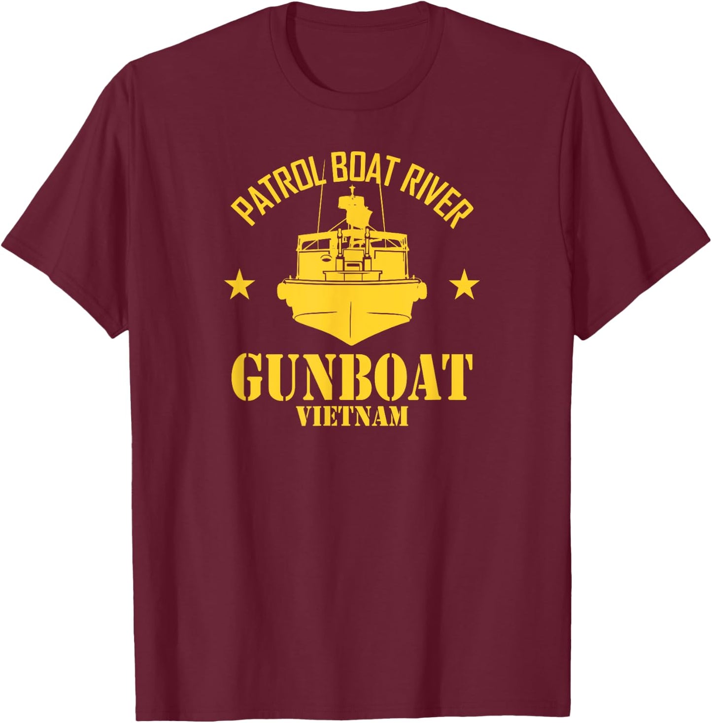 Patrol Boat River - Gunboat Vietnam T-Shirt - T-Shirt | Maroon
