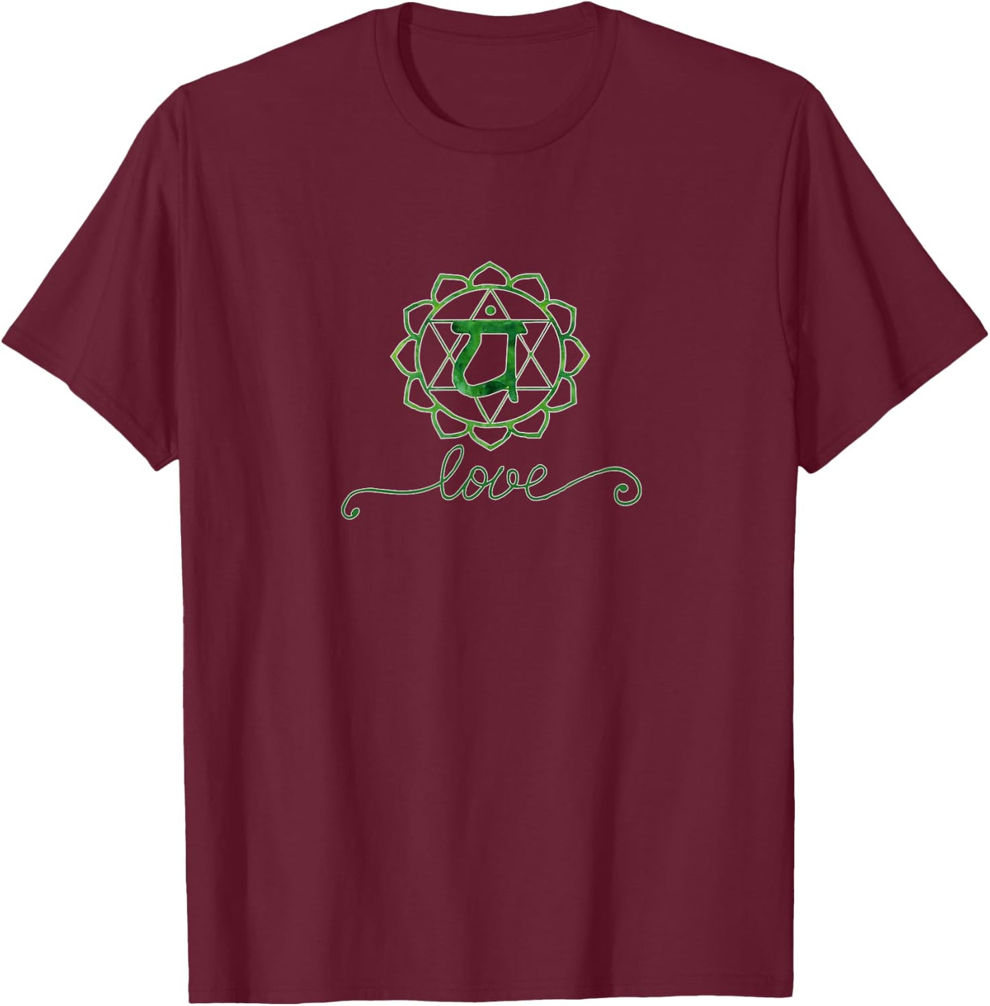 Heart Chakra Love T Shirt T-Shirt - T-Shirt | Maroon