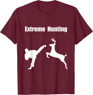 Extreme Hunting Martial Arts Funny T-Shirt - T-Shirt | Maroon