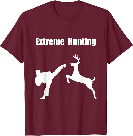 Extreme Hunting Martial Arts Funny T-Shirt - T-Shirt | Maroon