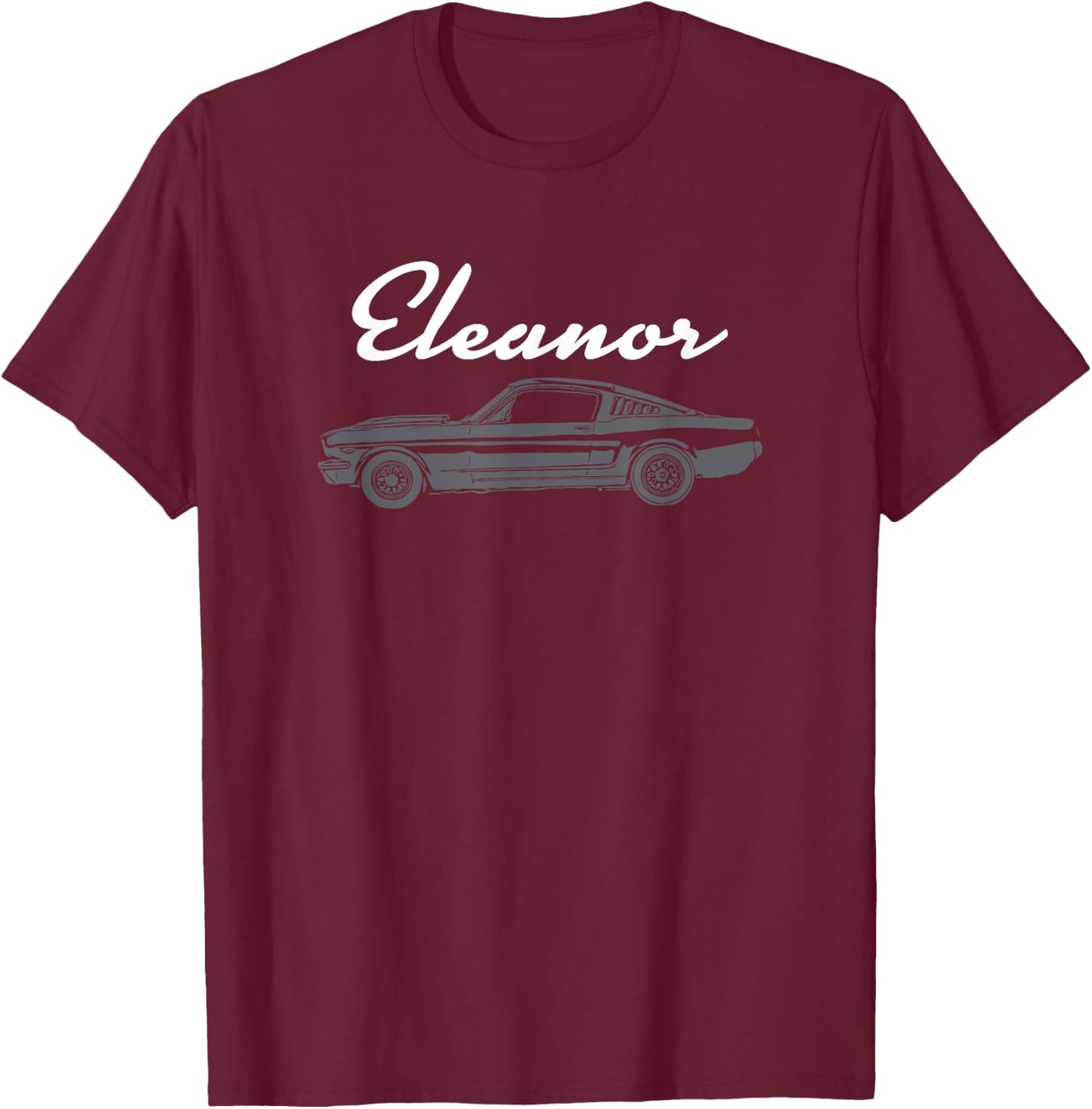 Unicorn Eleanor 1967 Muscle Car Gift Shirt T-Shirt - T-Shirt | Maroon