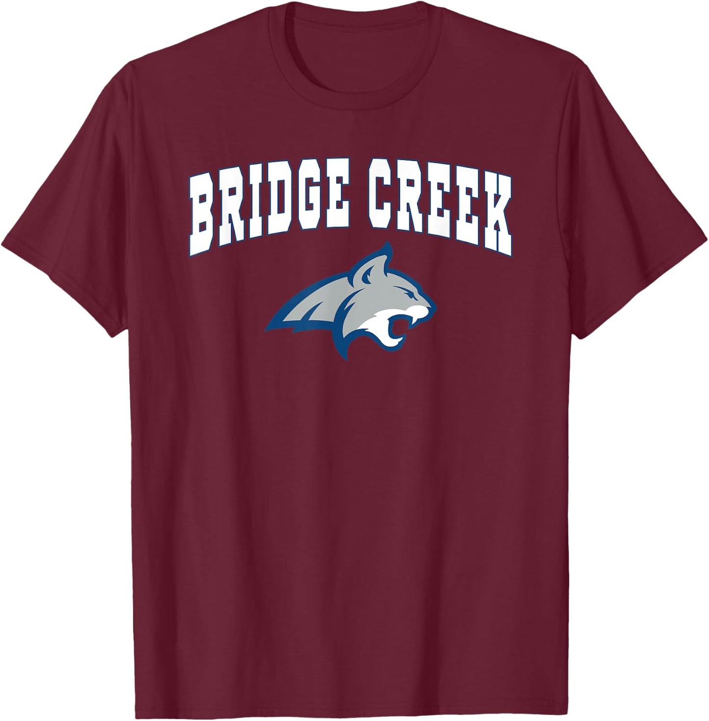Bridge Creek High School Bobcats C2 T-Shirt - T-Shirt | Maroon