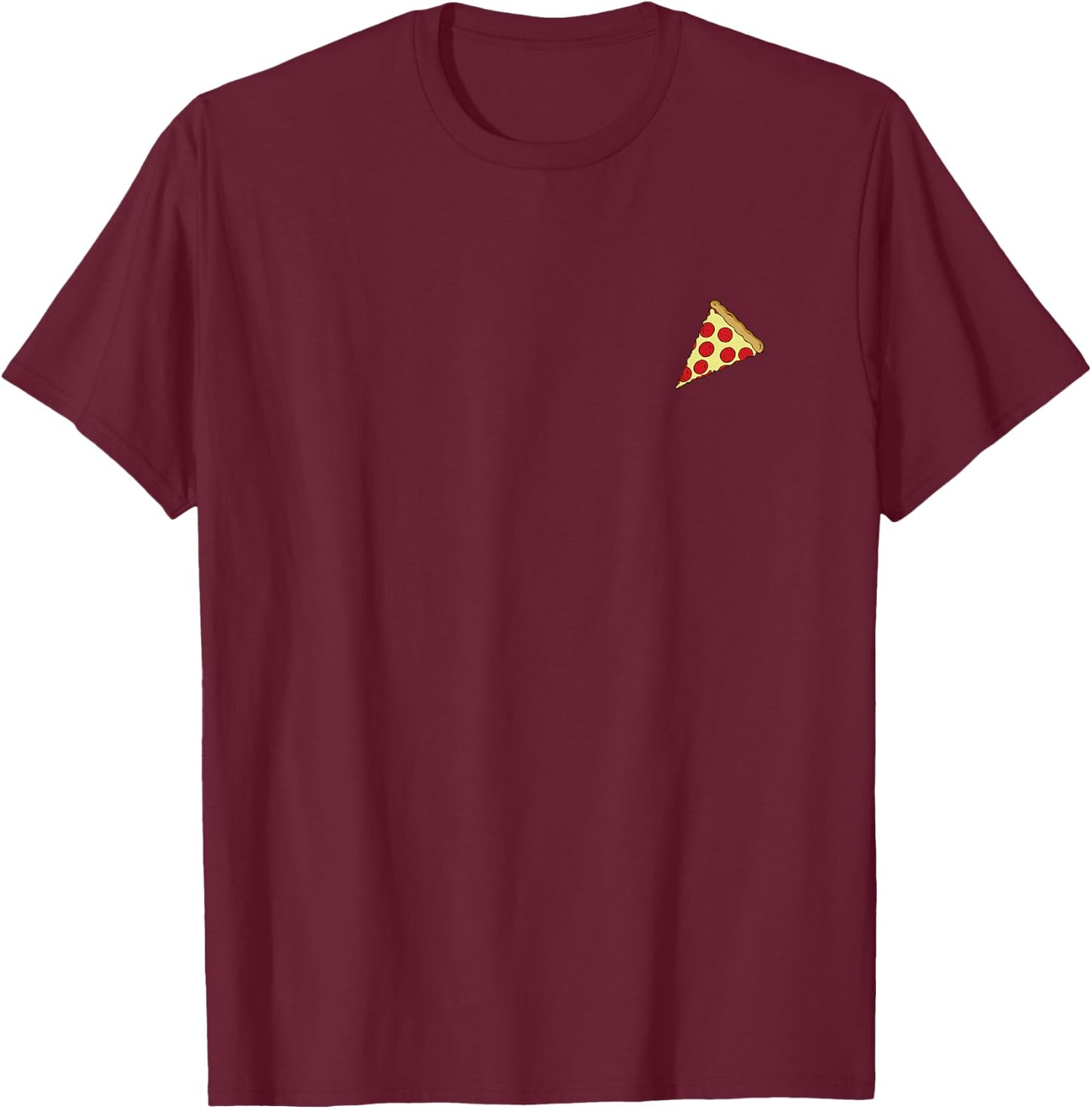 Little Cheesy Pepperoni Pizza Slice T-Shirt - T-Shirt | Maroon