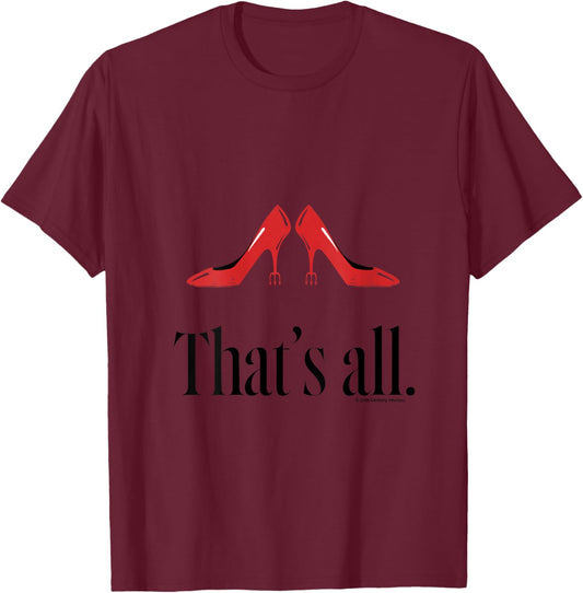 Women's The Devil Wears Prada 2 That's All Red High Heel Pitchfork V-Neck T-Shirt - T-Shirt | Maroon