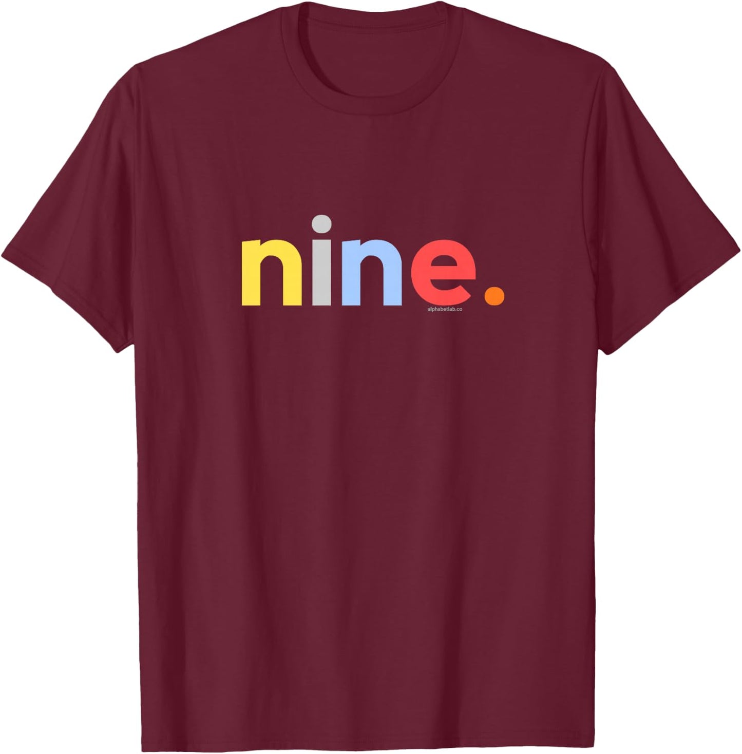 9th Birthday Shirt Boy 9 Year Old Nine | Age 9 Party Ideas T-Shirt - T-Shirt | Maroon