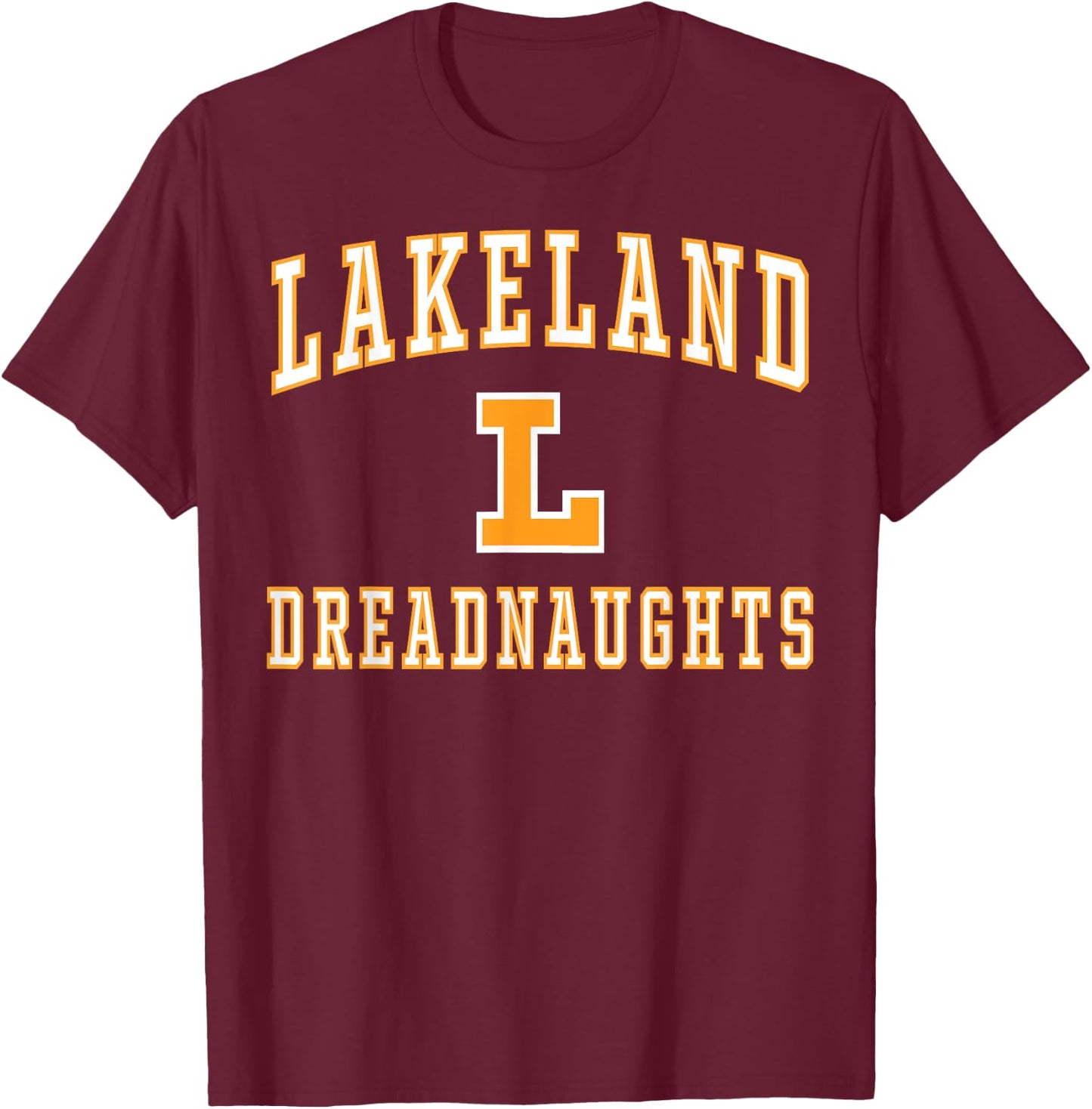 Lakeland High School Dreadnaughts C1 T-Shirt - T-Shirt | Maroon