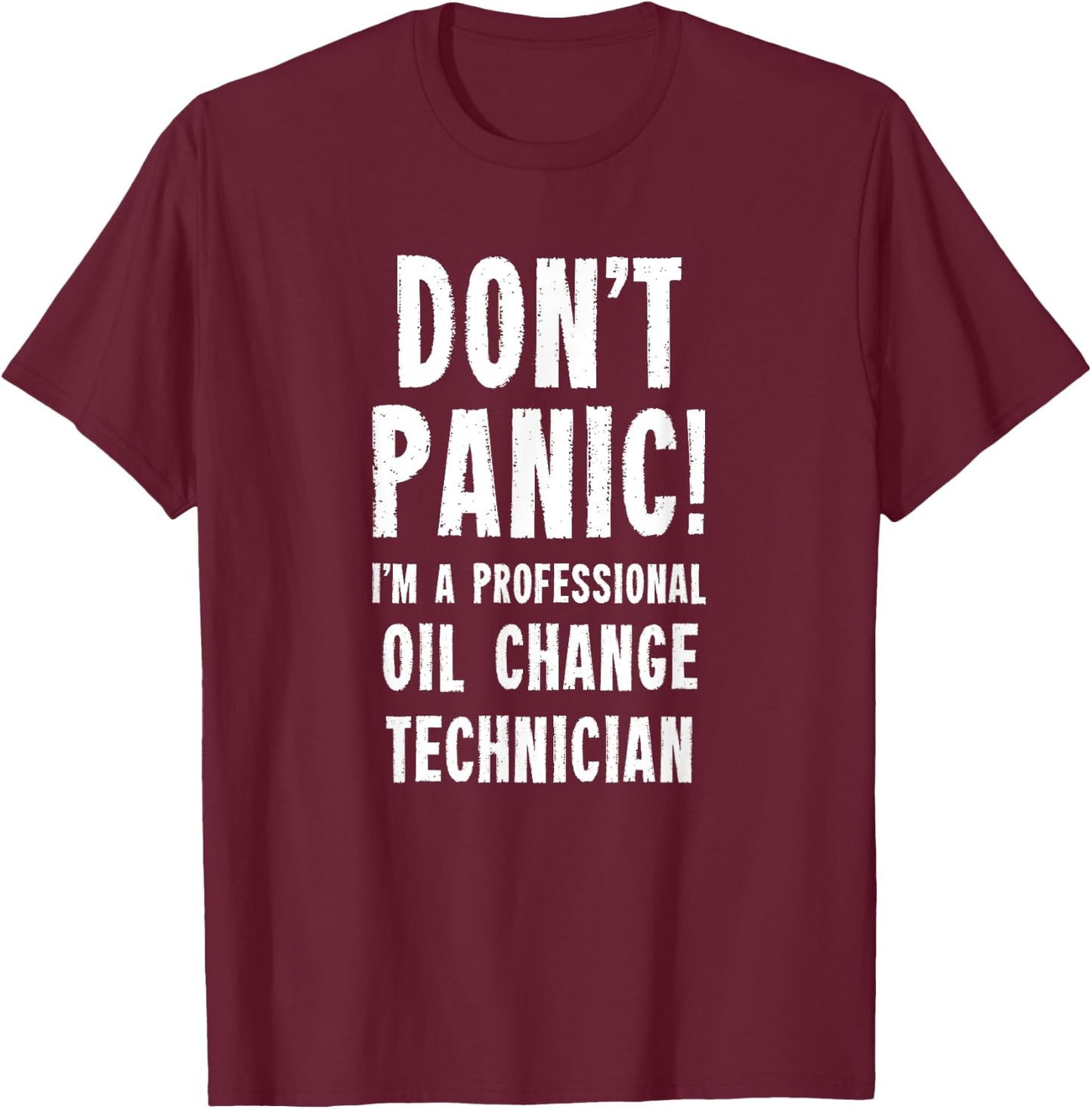 Garage, Workshop & Service Team Gifts & -Adults Oil Change Technician Black Small Classic Short Sleeve T-Shirt - T-Shirt | Maroon