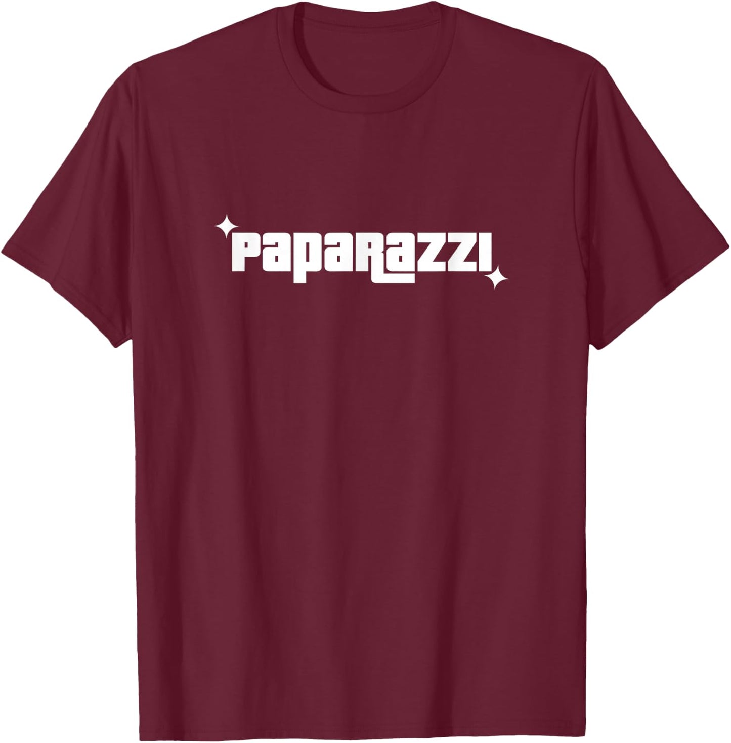 Paparazzi | Funny Photographer Camera Photo Humor T-Shirt - T-Shirt | Maroon