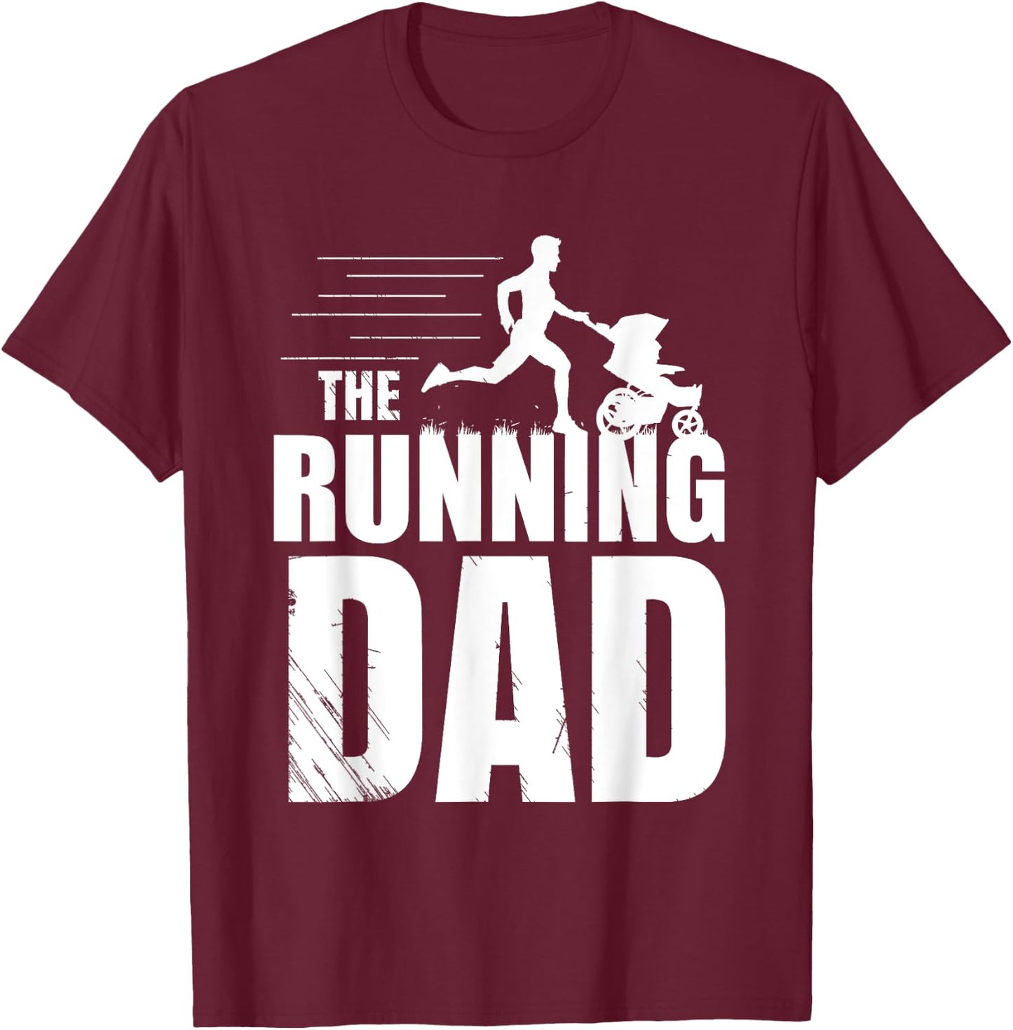 Running Dad Walking Dad Gift Father's Day T-Shirt - T-Shirt | Maroon