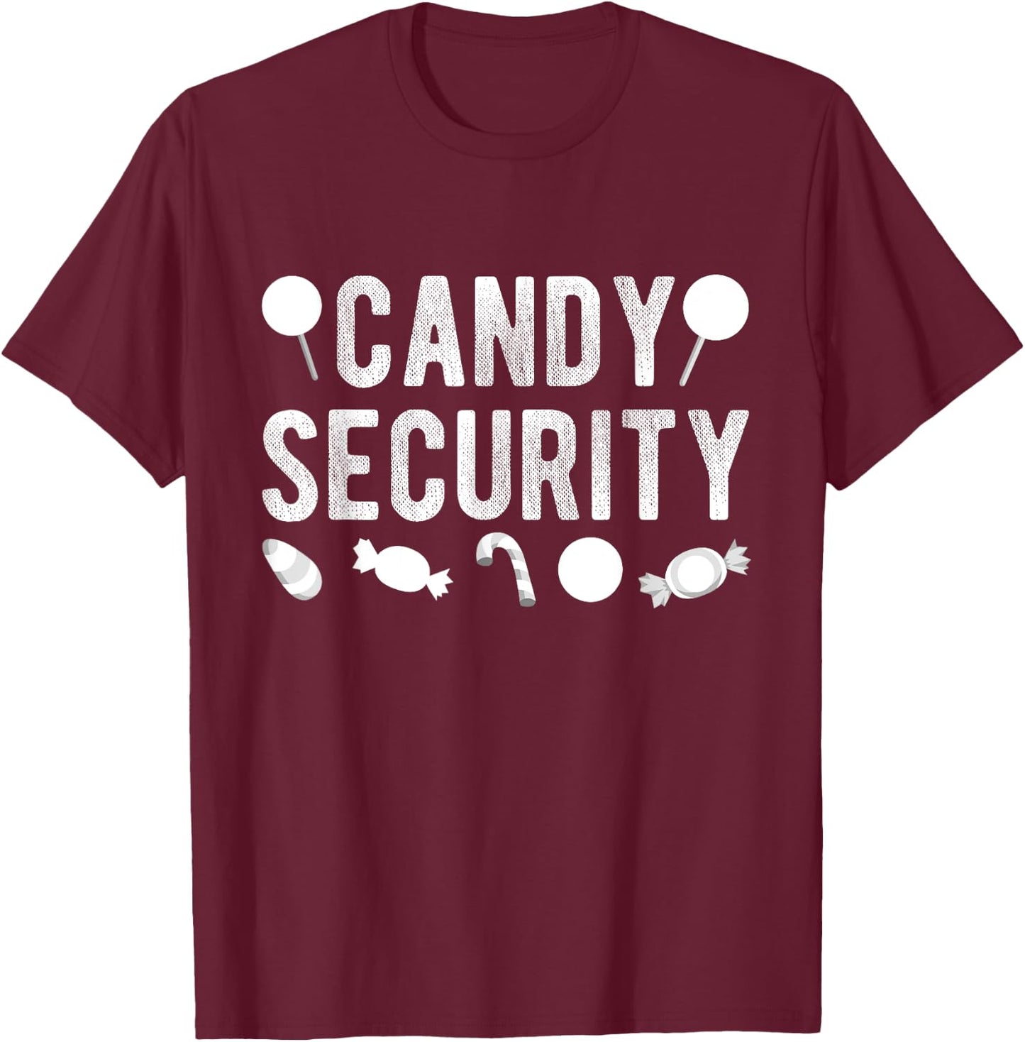 Candy Security Halloween Candy Security T-Shirt - T-Shirt | Maroon