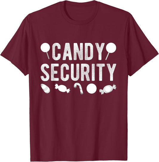 Candy Security Halloween Candy Security T-Shirt - T-Shirt | Maroon